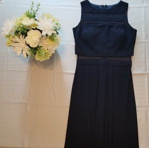 Navy w/ Mesh Insert Dress